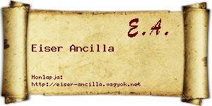 Eiser Ancilla névjegykártya